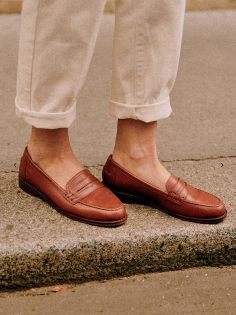 Sezane Andre Loafers Natural Heritage Leather 38